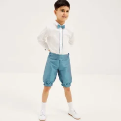 Boys Blue Knickerbocker Shorts Set