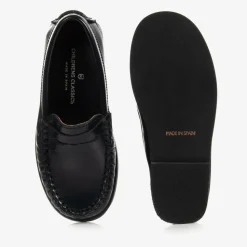 Boys Blue Leather Loafers