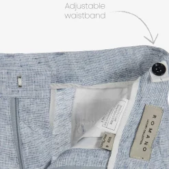 Boys Blue Linen & Cotton Suit