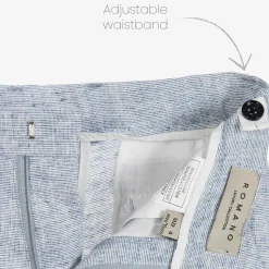 Boys Blue Linen & Cotton Suit