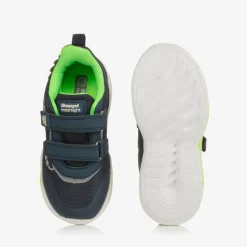 Boys Blue Mesh Dinosaur Light-Up Trainers