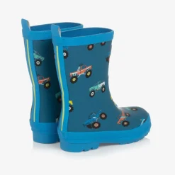 Boys Blue Monster Truck Rain Boots