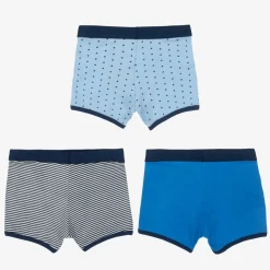 Boys Blue Organic Boxer Briefs (3 Pack)