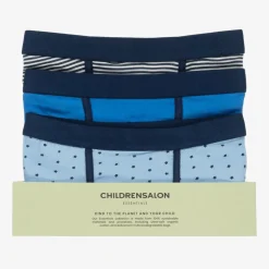 Boys Blue Organic Boxer Briefs (3 Pack)