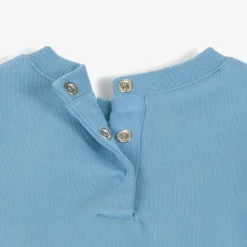 Boys Blue Organic Cotton Fox Sweatshirt