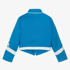 Boys Blue Organic Cotton Military Jacket
