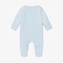 Boys Blue Pima Cotton Crescent Moonlight Babygrow