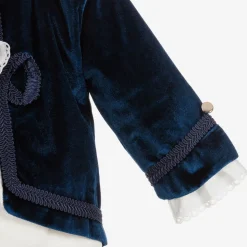 Boys Blue Satin & Velvet Suit