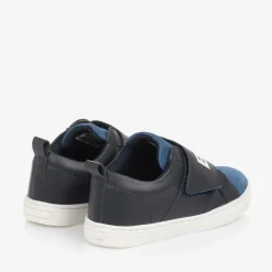 Boys Blue Suede Leather Trainers