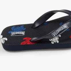 Boys Blue Turtle Flip Flops