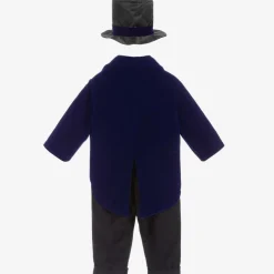 Boys Blue Velvet Suit