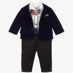 Boys Blue Velvet Suit