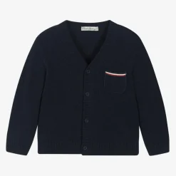 Boys Blue Wool Knit Cardigan