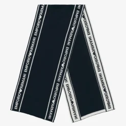 Boys Blue Wool Knit Scarf