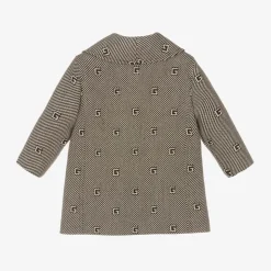 Boys Brown & Beige G Logo Coat