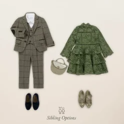 Boys Brown Check Suit