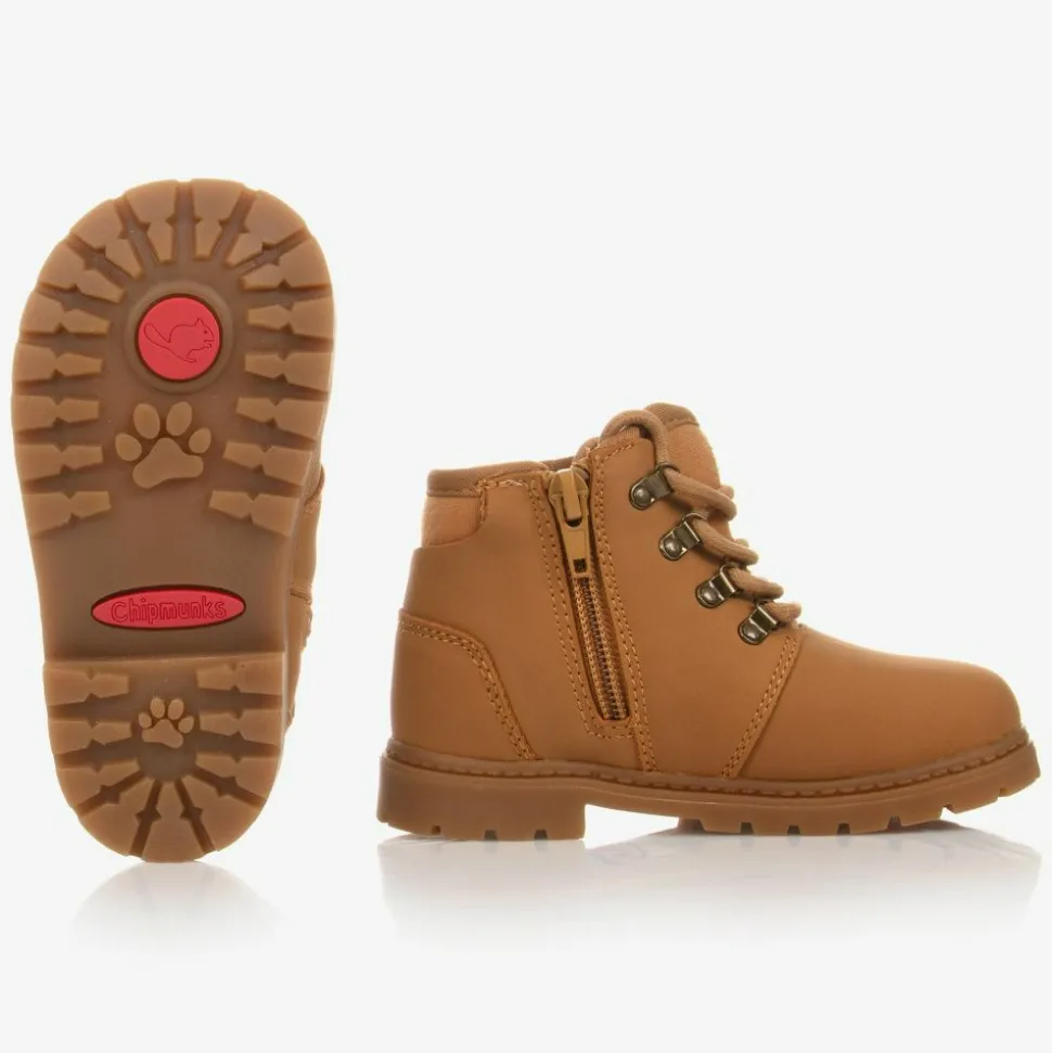 Boys Brown Faux Leather Boots