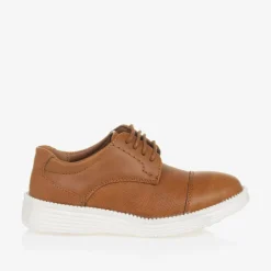 Boys Brown Faux Leather Shoes