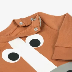 Boys Brown Horse Cotton Sweatshirt