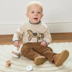 Boys Brown Leather First-Walker Boots