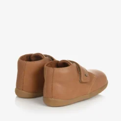 Boys Brown Leather First-Walker Boots