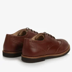 Boys Brown Leather Lace-Up Brogues