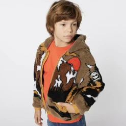 Boys Brown Mountain Fleece Zip-up Hoodie