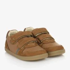 Boys Brown Suede Leather Trainers