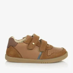 Boys Brown Suede Leather Trainers