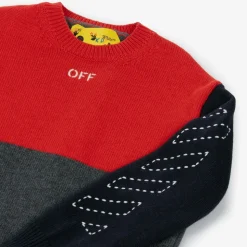 Boys Colourblock Wool & Cotton Sweater
