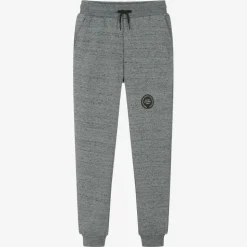 Boys Dark Grey Cotton Joggers