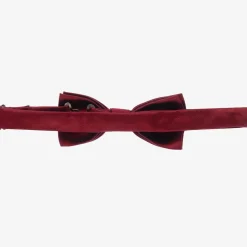 Boys Dark Red Satin Bow Tie (10cm)