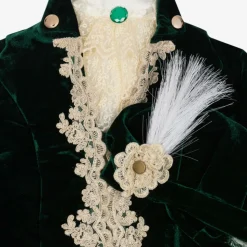 Boys Emerald Green Velvet & Satin Suit