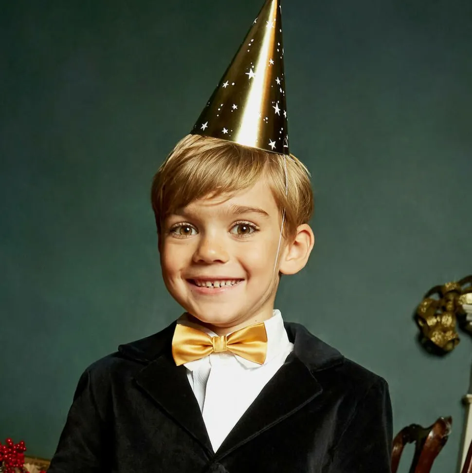 Boys Gold Satin Bow Tie (10cm)