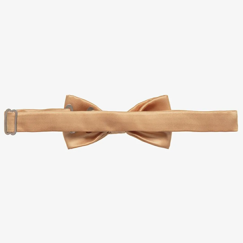Boys Gold Satin Bow Tie (10cm)