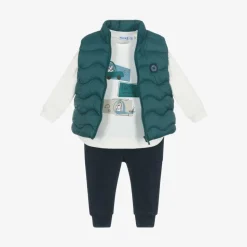 Boys Green & Blue Trouser Set