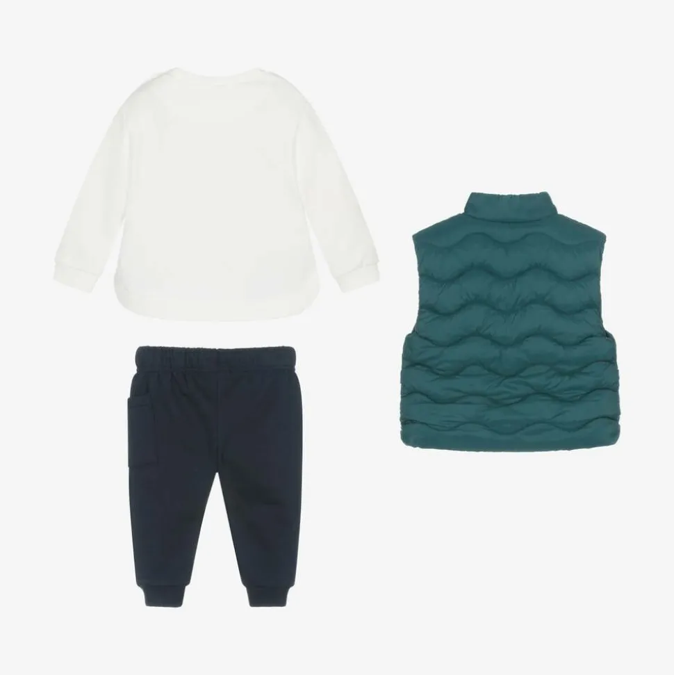 Boys Green & Blue Trouser Set