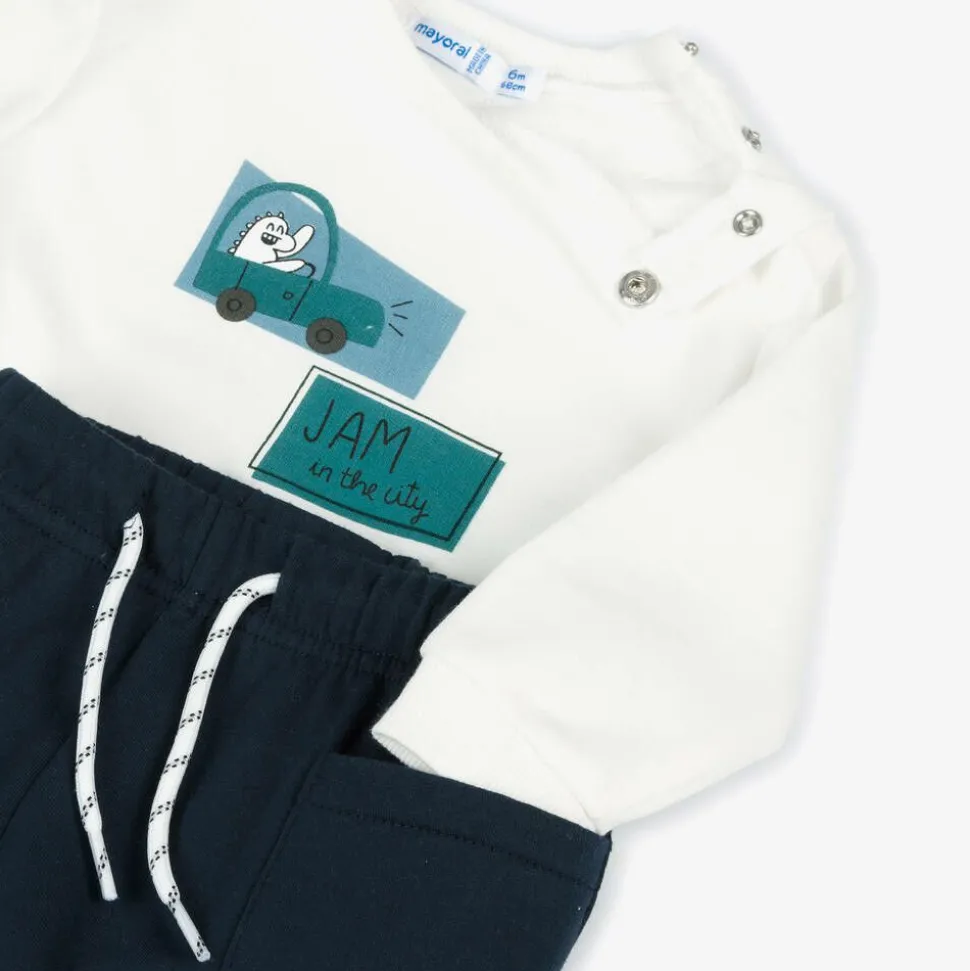 Boys Green & Blue Trouser Set