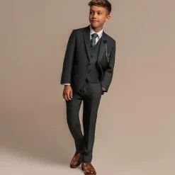 Boys Green Check Caridi Suit