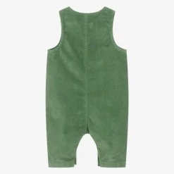Boys Green Corduroy Dungarees