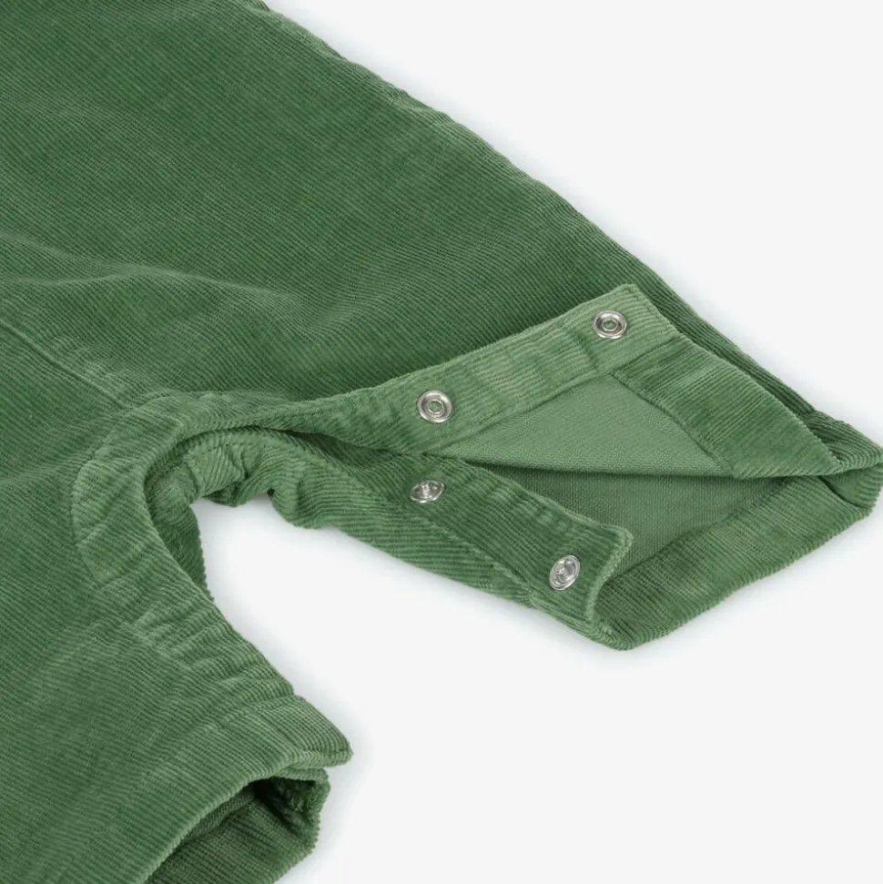 Boys Green Corduroy Dungarees