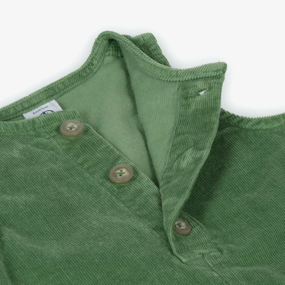 Boys Green Corduroy Dungarees