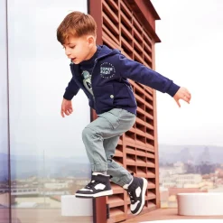 Boys Green Cotton Cargo Trousers