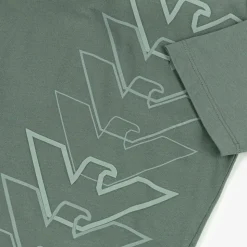 Boys Green Cotton Eagle Logo T-Shirt