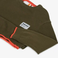 Boys Green Cotton Knit Jumper