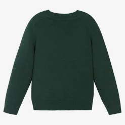 Boys Green Cotton Knit Sweater