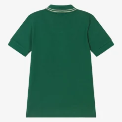 Boys Green Cotton Polo Shirt