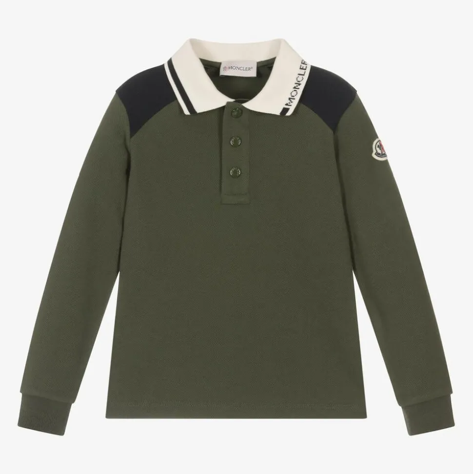 Boys Green Cotton Polo Shirt