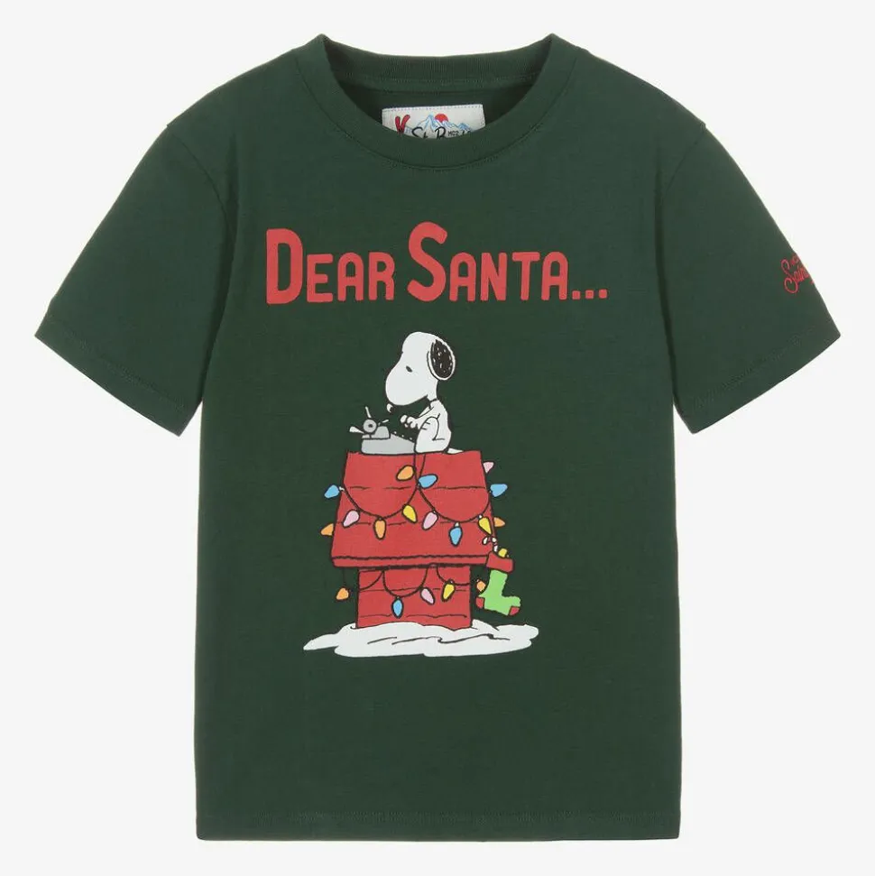 Boys Green Dear Santa Peanuts© T-Shirt