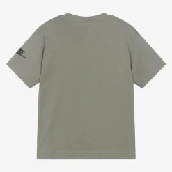 Boys Green Graphic Print Cotton T-Shirt